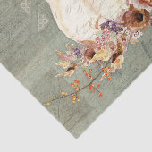 Pumpkin Fall Gray Orange Red Floral Vodipage Seidenpapier (Ausschnitt)