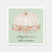 Pumpkin Fall Green Baby Dusche Serviette (Vorderseite)