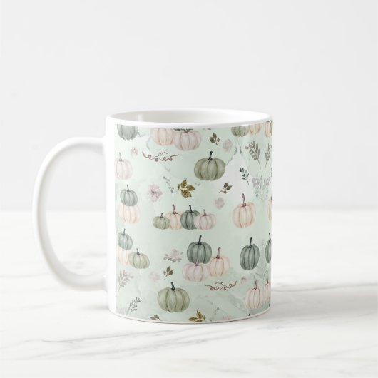 Pumpkin Fall Green Erntedank Dinner Kaffeetasse (Links)