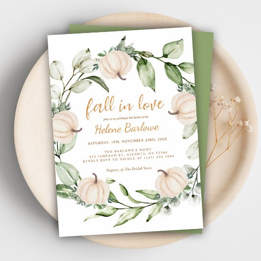 Pumpkin Fall Greenery Brautparty Einladung
