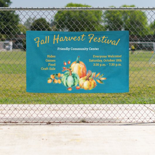 Pumpkin Fall Harvest Banner (Insitu)