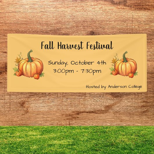 Pumpkin Fall Harvest Festival Banner