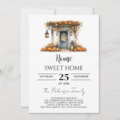 Pumpkin Fall Housewärming Party Zuhause Sweet Zuha Einladung (Vorderseite)