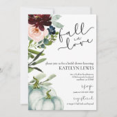 Pumpkin Fall in Liebe Brautdusche Einladung (Vorderseite)