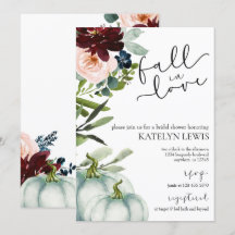 Pumpkin Fall in Liebe Brautdusche Einladung