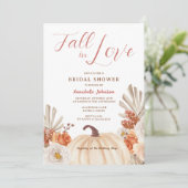 Pumpkin Fall in Liebe Bridal Dusche Einladung (Stehend Vorderseite)