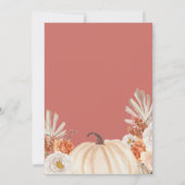 Pumpkin Fall in Liebe Bridal Dusche Einladung (Rückseite)