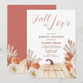 Pumpkin Fall in Liebe Bridal Dusche Einladung (Vorne/Hinten)