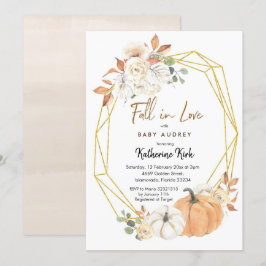 Pumpkin Fall in Liebe Kinderdusche Einladung