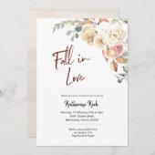 Pumpkin Fall in Liebe Kinderdusche Einladung (Vorne/Hinten)