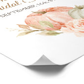 Pumpkin Fall Liebe Brautparty Begrüßungszeichen Poster (Ecke)