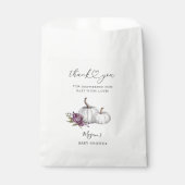 Pumpkin Fall Lila Blume Kinderdusche Geschenktütchen (Vorderseite)