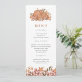 Pumpkin Fall Menu Menükarte (Stehend Vorderseite)