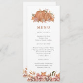 Pumpkin Fall Menu Menükarte (Vorne/Hinten)