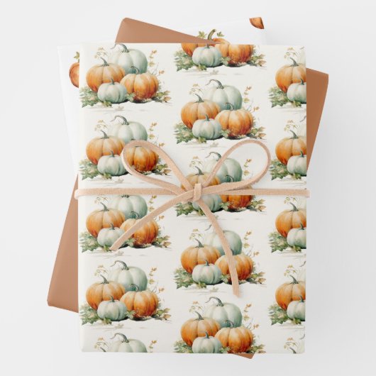 Pumpkin Fall Neutral Baby Dusche Geschenkpapier Set (Beispiel)
