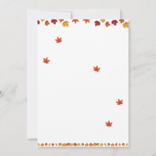 Pumpkin Fall Party Einladung (Rückseite)