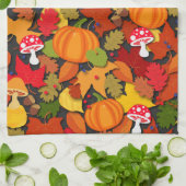 Pumpkin Fall Pattern Geschirrtuch (Gefaltet)