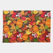 Pumpkin Fall Pattern Geschirrtuch (Horizontal)