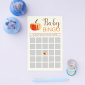 Pumpkin Fall Rustic Baby BINGO Babydusche Spiel Flyer (Einzeln)