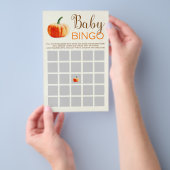 Pumpkin Fall Rustic Baby BINGO Babydusche Spiel Flyer (Handgriff)