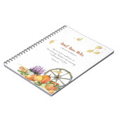 Pumpkin Fall Rustic Monogram Quiet Time Notebook Notizblock (Linke Seite)