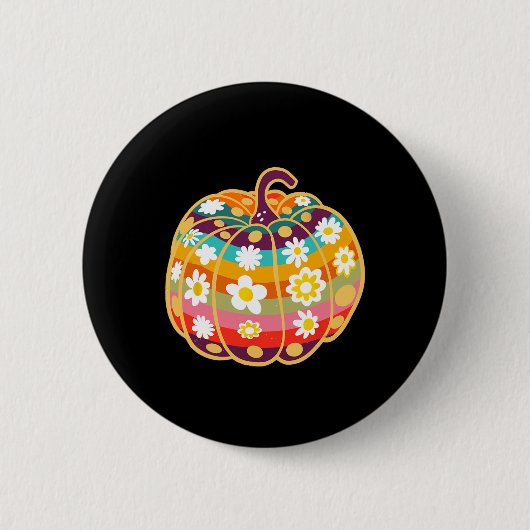 Pumpkin Fall Saison Herbst Halloween Erntedank Button (Vorderseite)