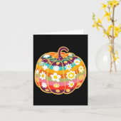 Pumpkin Fall Saison Herbst Halloween Erntedank Karte (Gelbe Blume)