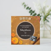 Pumpkin Fall Sonogram Ultraschallund Foto Schwange Ankündigung (Stehend Vorderseite)