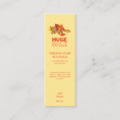 Pumpkin Fall Thema Bekleidung Boutique Preis Telefonnummerkarte (Vorderseite)