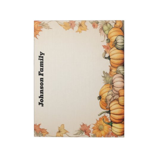 Pumpkin Fall Themed Notizblock (Rotiert)