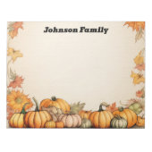 Pumpkin Fall Themed Notizblock (Vorderseite)