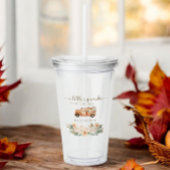 Pumpkin Fall Truck Orange Neutral Baby Dusche Acryltrinkbecher