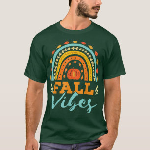 Pumpkin Fall Vibes Regenbogen Herbstfarben, Thanks T-Shirt