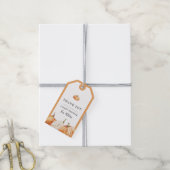 Pumpkin Fall Watercolor Babydusche Danke Geschenkanhänger (Mit Garn)