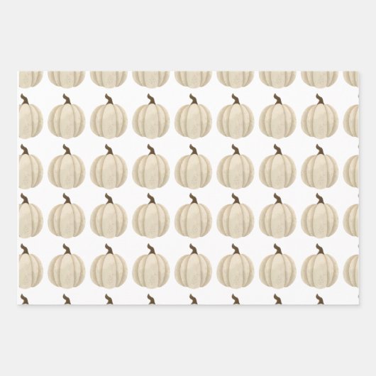 Pumpkin Fall Wrapping Paper Sheets Geschenkpapier Set (Vorderseite)