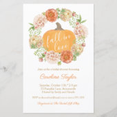 Pumpkin Fall Wreath Bridal Dusche Einladung (Vorderseite)