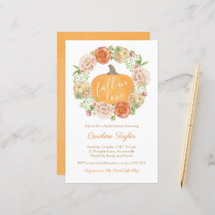 Pumpkin Fall Wreath Bridal Dusche Einladung