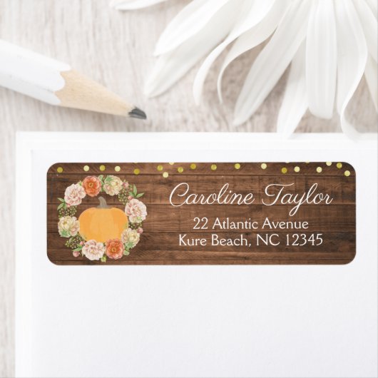 Pumpkin Fall Wreath Fall Brautparty (Insitu)