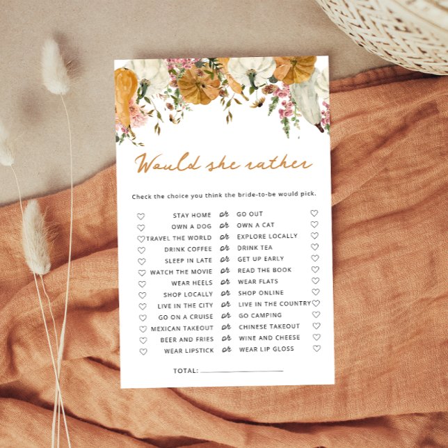 Pumpkin Fall würde sie eher Brautparty Game (Von Creator hochgeladen)