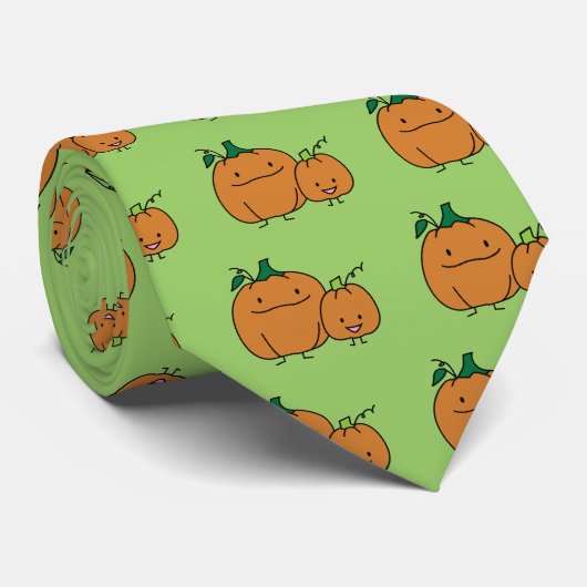 Pumpkin-Familie Elternkind Erntedank Halloween Krawatte (Gerollt)