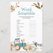 Pumpkin Farm Animal Tractor Blumenwort-Scramble (Vorderseite)