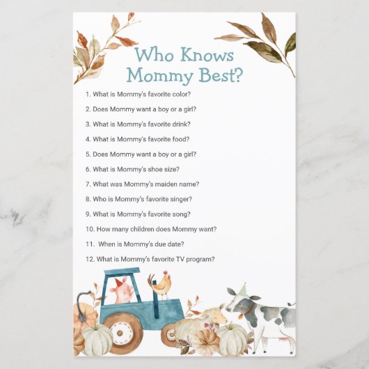 Pumpkin Farm Animal Tractor, der Mommy Best kennt (Vorderseite)