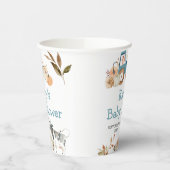 Pumpkin Farm Animal Tractor, floral weiß Pappbecher (Links)