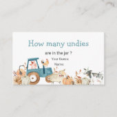 Pumpkin Farm Animal Traktor wie viele Undies Begleitkarte (Vorderseite)