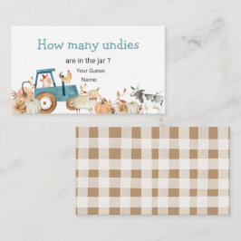 Pumpkin Farm Animal Traktor wie viele Undies Begleitkarte