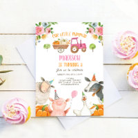 Pumpkin Farm Barnyard Pink Girl Party Geburtstag
