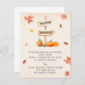 Pumpkin Farm Diaper Raffle Fall Babydusche Begleitkarte (Vorne/Hinten)