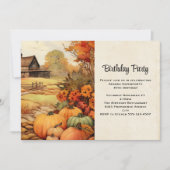 Pumpkin Farm Fall Ernte Herbst Geburtstag Einladung (Vorderseite)