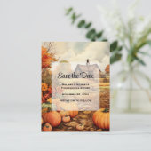 Pumpkin Farm Fall Harvest Erntedank Ankündigungspostkarte (Stehend Vorderseite)