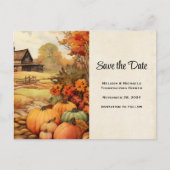 Pumpkin Farm Fall Harvest Erntedank Ankündigungspostkarte (Vorderseite)